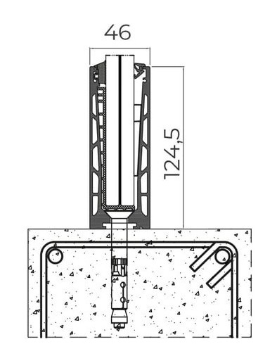 Detailansicht GGP1 Glasgeländer-System